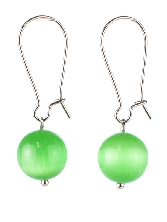 Серьги из кошачьего глаза "Феличита" с9396