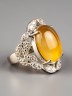 Кольцо из сердолика "Гламур" 04-729