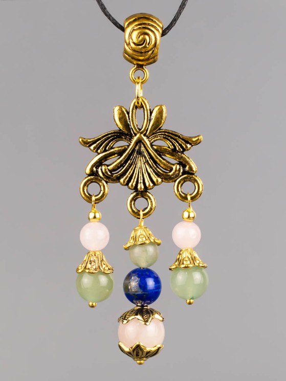 Кулон-оберег со шнурком  "3 хранителя-Водолей" пд-1066