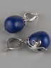 Серьги из лазурита "Вензель" сг-153-ЛЗ