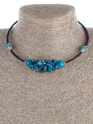 Колье из апатит "Мелодия" 01-466