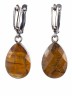 Серьги из тигрового глаза "Эвридика" 03-1155