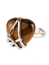 Кольцо из тигрового глаза "Радость" 04-311