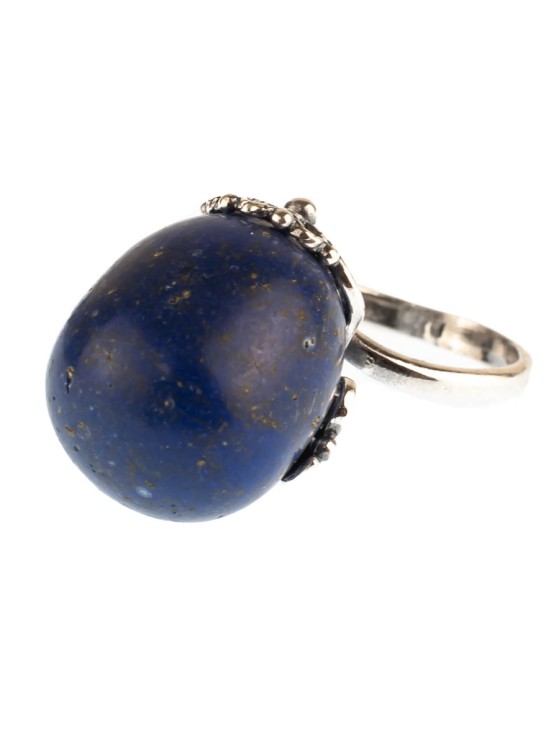 Кольцо из лазурита "Вензель" кг-153-ЛЗ