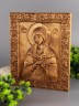 Икона Умиление Пресвятой Богородицы резная из дерева 51-015
