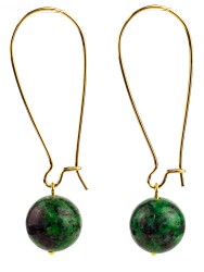 Серьги из цоизита "Феличита" с9459