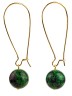 Серьги из цоизита "Феличита" с9459