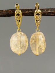 Серьги из цитрина "Глэм-шик" 03-1547