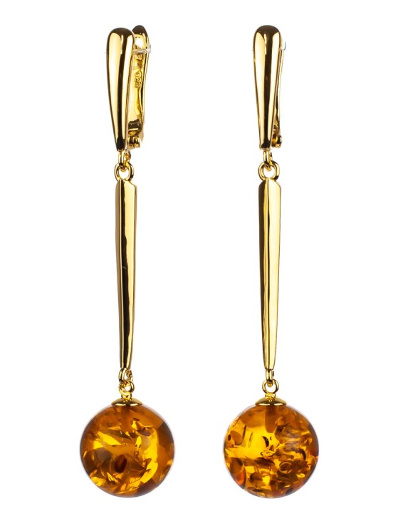 Серьги из янтаря "Балтия" 03-1210