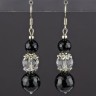 Серьги Агат, хрусталь "Мадлена" арт. с2645