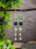 Серьги из нефрита "Ручеёк" 03-1597