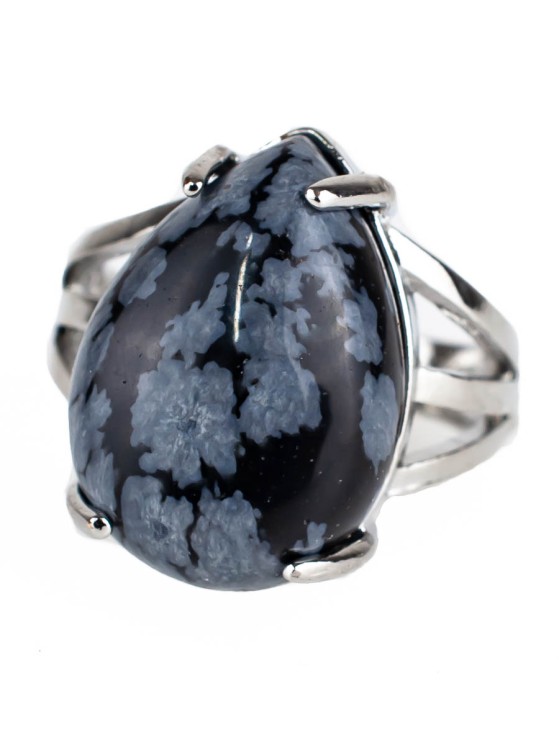 Кольцо из обсидиана "Мечта" 04-364