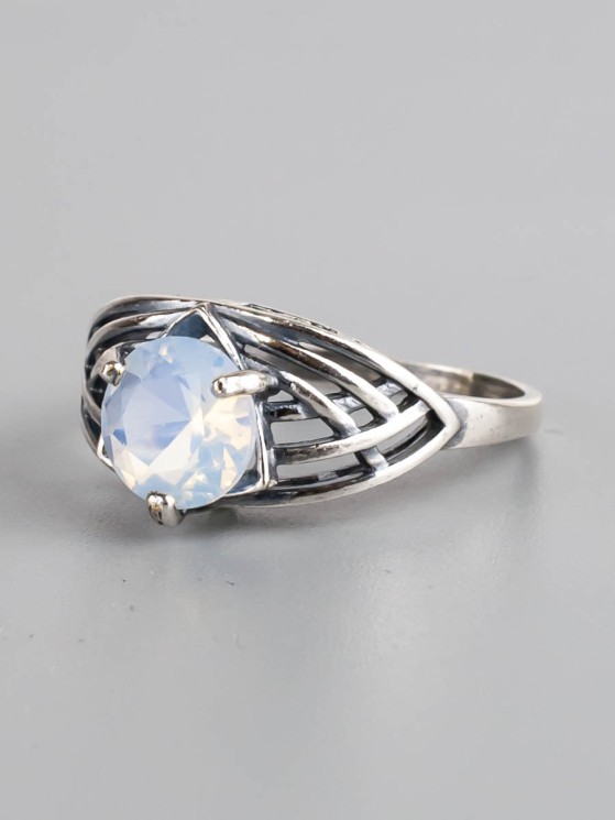 Кольцо из лунного камня "Изольда" кг-209-ЛК