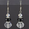Серьги Агат, хрусталь "Мадлена" арт. с2648