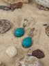 Серьги из иск. бирюзы "Эвридика" 03-551