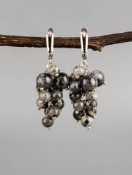 Серьги из лабрадора "Гроздь" 03-794