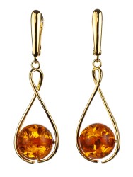 Серьги из янтаря "Балтия" 03-1212
