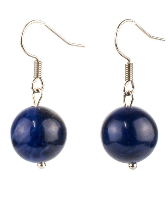 Серьги из содалита "Классика 12" с8966