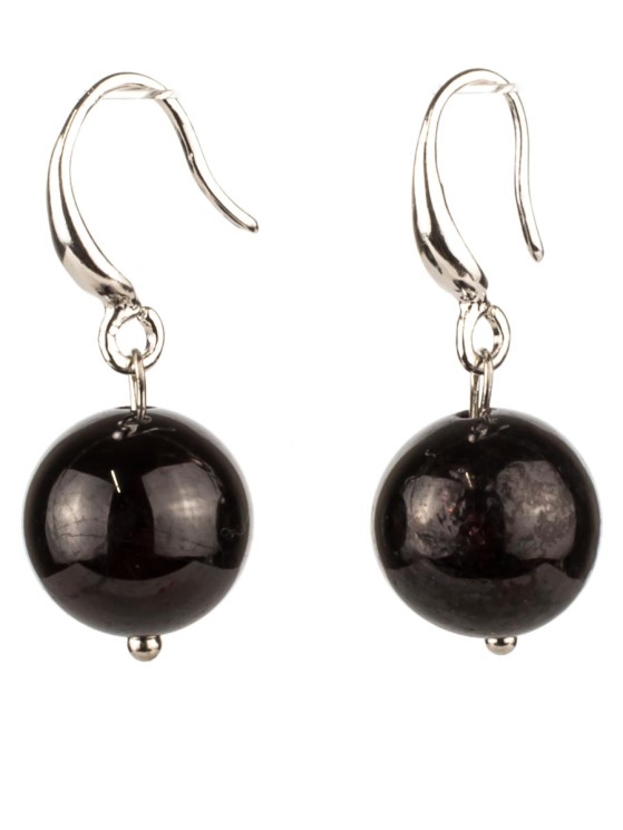 Серьги из граната "Классик" 03-375