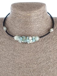 Колье из аквамарина "Мелодия" 01-715