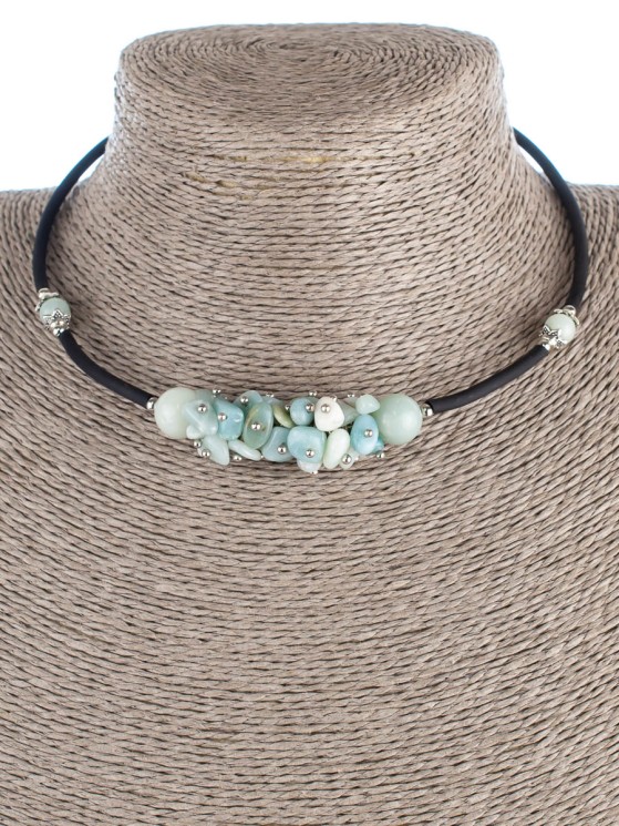 Колье из аквамарина "Мелодия" 01-715