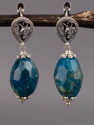 Серьги из апатита "Глэм-шик" 03-1551