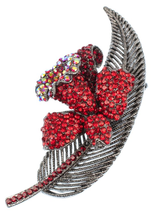 Брошь со стразами "Сияние" бшс-5017