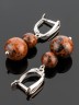 Серьги из обсидиана "Дарина" с8920