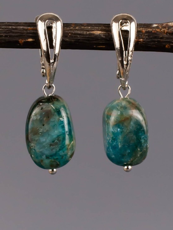 Серьги из апатита "Настроение" 03-1552