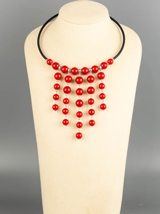 Колье из им. коралла "Красотка" 01-1280