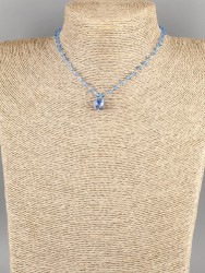 Колье с содалитом "Карамель" 01-1298