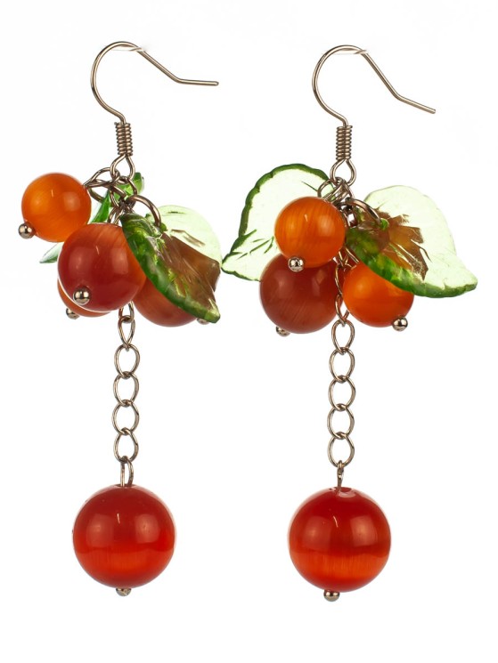 Серьги из кошачьего глаза "Краски лета" с9593
