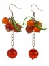 Серьги из кошачьего глаза "Краски лета" с9593