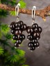 Серьги из граната "Гроздь" 03-1508