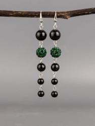 Серьги из агата "Ручеёк" 03-1603