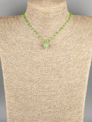 Колье с нефритом "Карамель" 01-1299