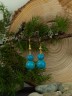 Серьги из им. бирюзы "Дарина" с9758