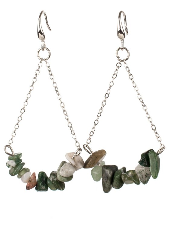 Серьги из яшмы "Атлантида" с9197