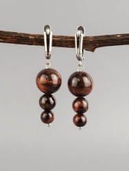 Серьги "Капель" бычий глаз нс-7963