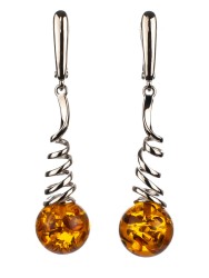 Серьги из янтаря "Балтия" 03-1216