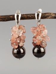 Серьги из кварца "Мелодия" 03-1781
