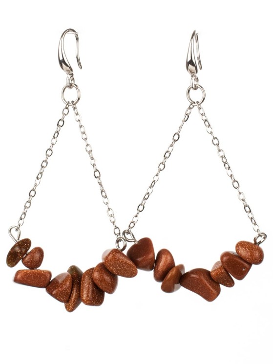 Серьги из авантюрина "Атлантида" с9198