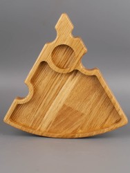 Менажница из дерева дуб "Сыр"  20-20 см 54-082