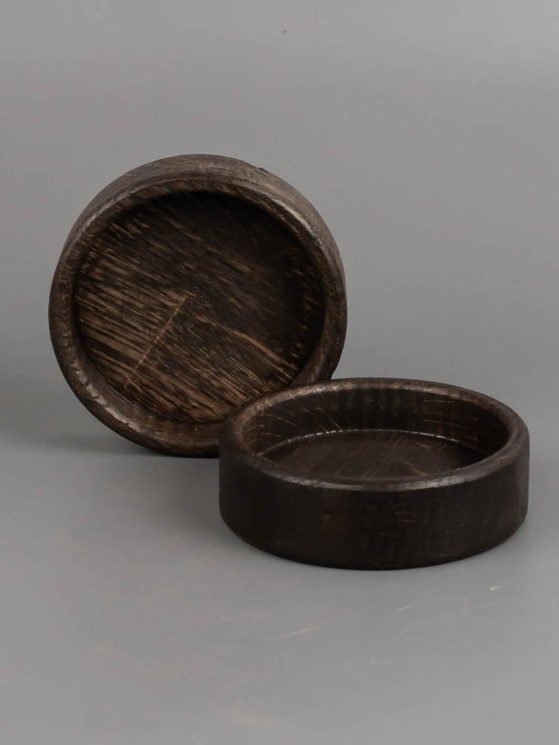 Тарелочки из дерева дуб d 7 см (2 шт) 54-122