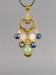 Кулон-оберег со шнурком  "3 Хранителя - Водолей" пд-1089