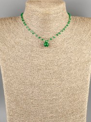 Колье с им. малахита "Карамель" 01-1300