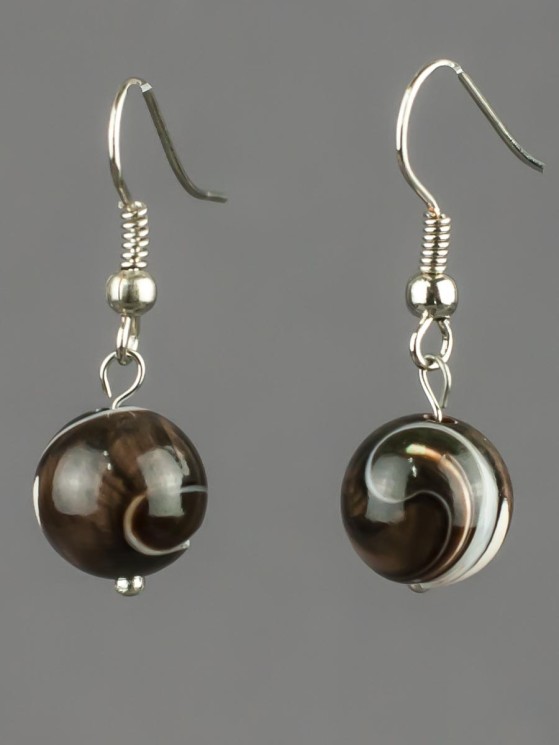 Серьги "Классика 10"  перламутр с8404