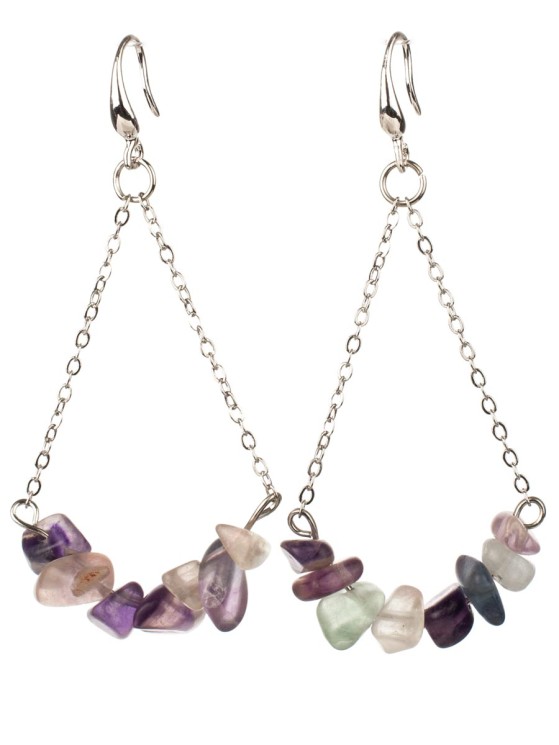 Серьги из флюорита "Атлантида" с9199