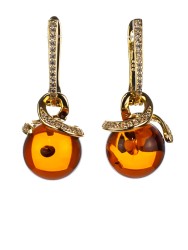 Серьги из янтаря "Балтия" 03-1218