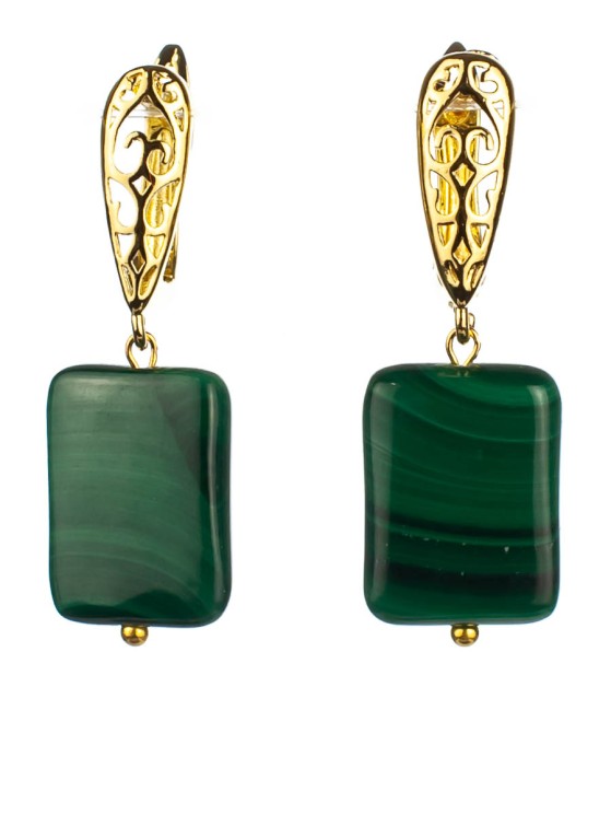 Серьги из малахита "Нуара" 03-1345